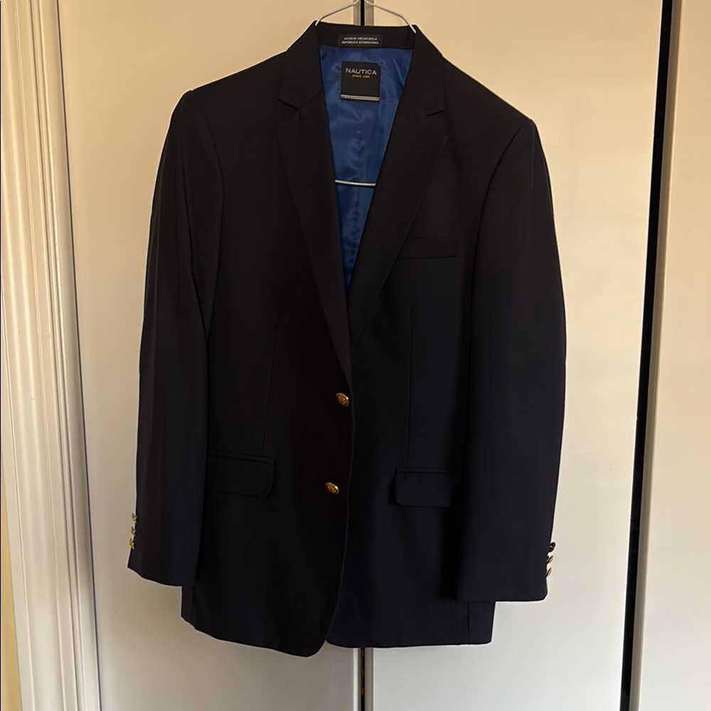 Nautica Navy Blue Blazer Classic Tailored Jacket